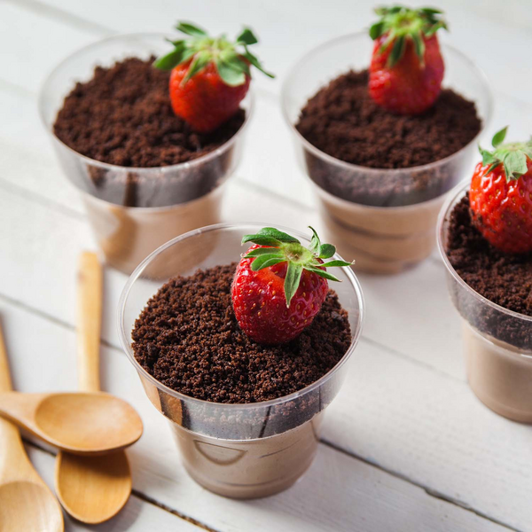 Dirt Cups with Homemade Chocolate Pudding